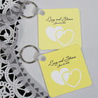 Personalized Wedding Favor Hearts Key Chain